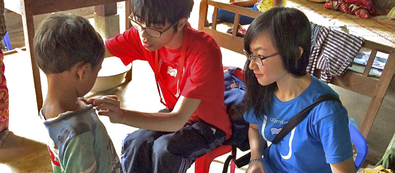 Public screening of students' documentaries in Pokfulam village in May 2014.